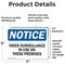 Signmission Video Surveillance In Use On These Premises OSHA Notice Sign, Vinyl Decal, 7in W x 5in L, 2PK OS-2PACK-NS-D-57-L-16812 - alternate 3